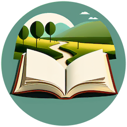 Fictional Crowd Logo - An open book representing the journey of reading and writing